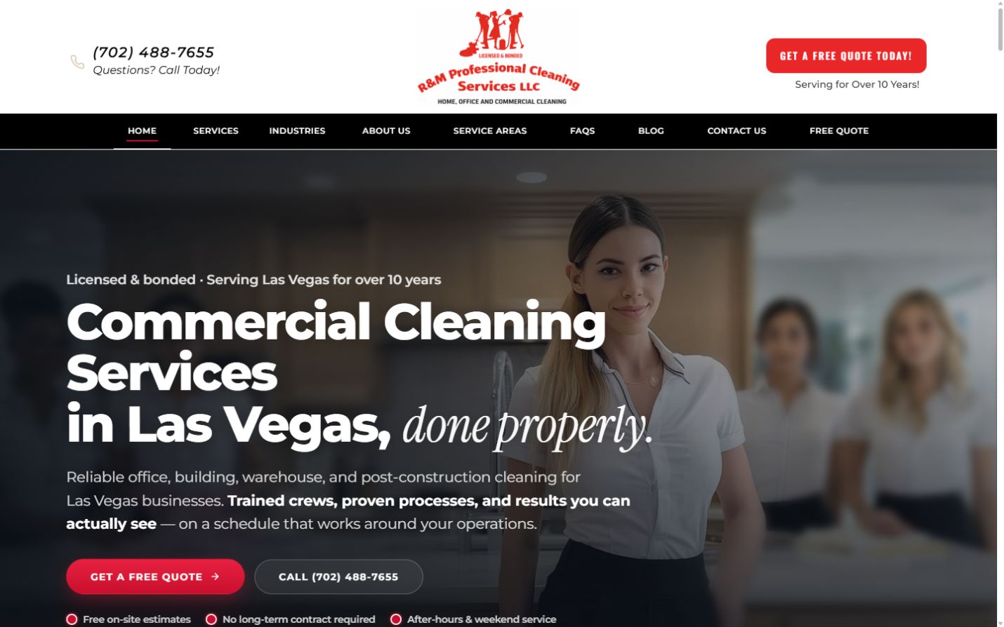 R&M Cleaning — commercial cleaning website with local SEO by Luciano Olguin