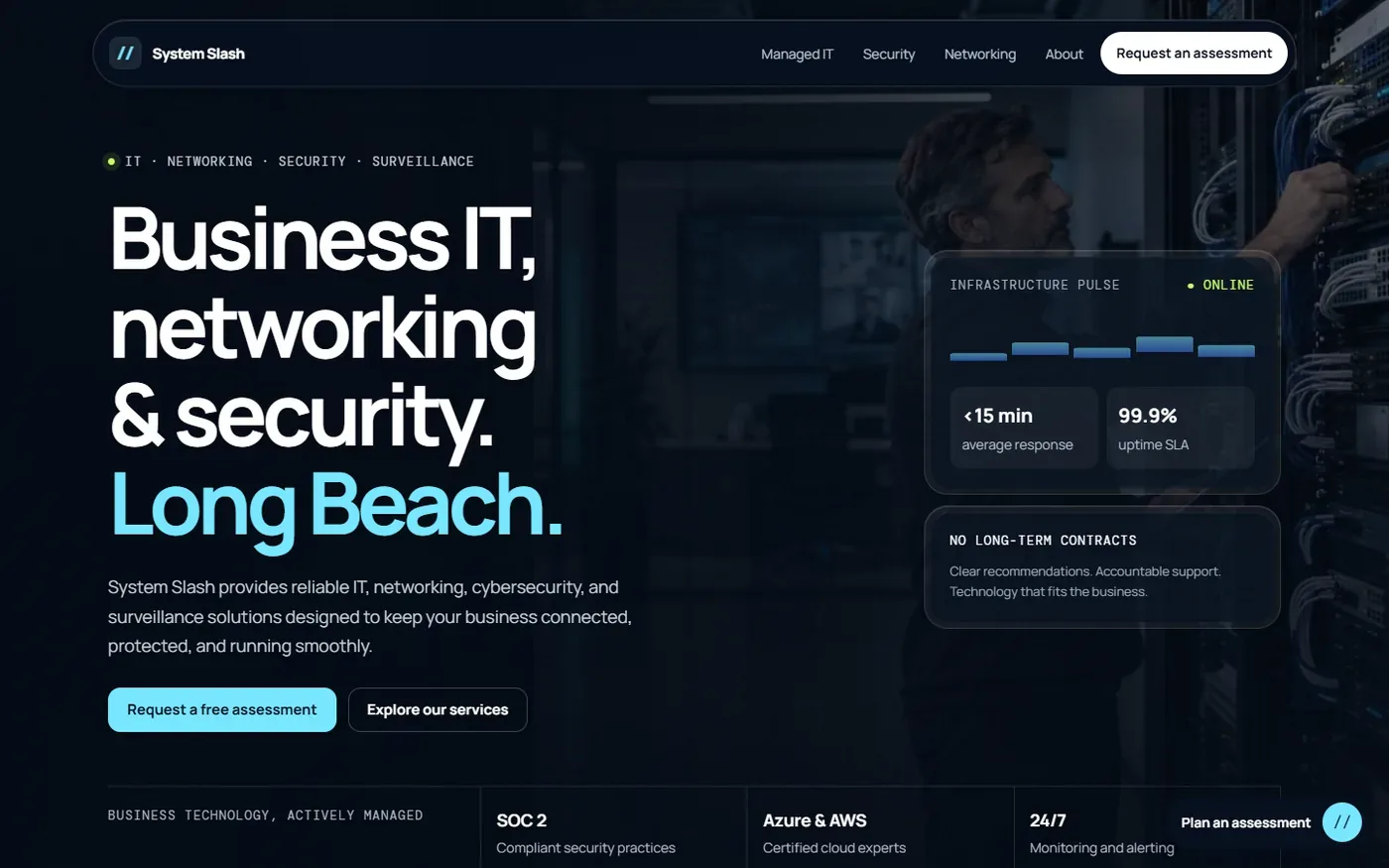 System Slash — IT services · Lead generation — designed by Luciano Olguin