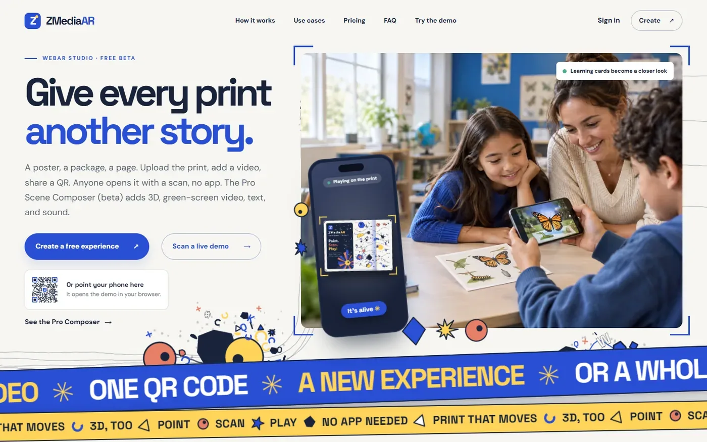 ZMediaAR — AR app · iPhone + Web — designed by Luciano Olguin